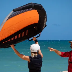 Beginner-friendly winging lessons on calm water