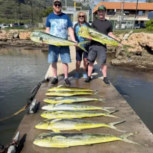 Sportfishing boat on open ocean ready for charter