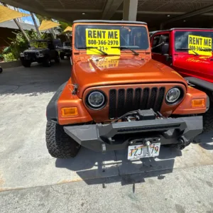 Vintage copper Jeep available for rental in Waikiki