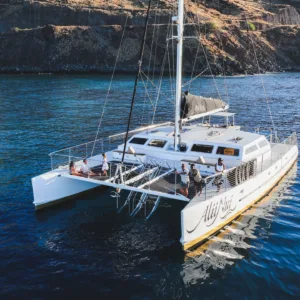 Guests enjoying music on a floating DJ party boat